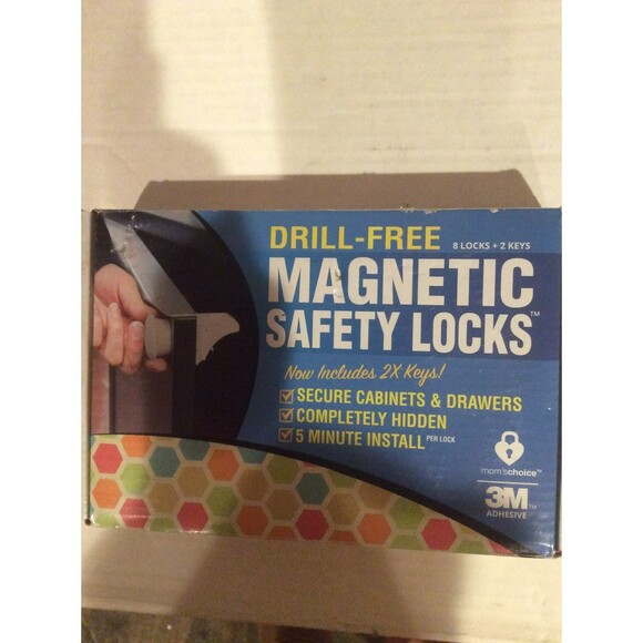 Drill Free Magnetic Cabinet & Drawer Locks: 8 Locks+2 Keys B34 - Picture 1 of 3